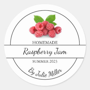 Simple Étiquette de confiture de framboise maison