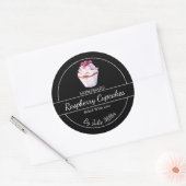 Simple Étiquette de cupcakes aux framboises fait m (Enveloppe)