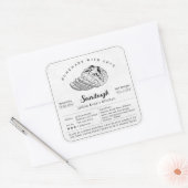 Simple Étiquette de droit de chalet de pâte noire  (Enveloppe)