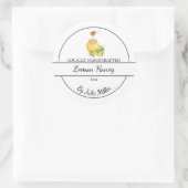 Simple Étiquette de miel infusé de citron fait mai (Sac)