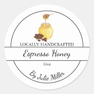 Simple Étiquette de miel infusé d'Espresso fait ma