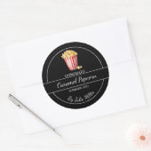 Simple Étiquette de pop-corn fait maison | Noir (Enveloppe)