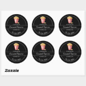 Simple Étiquette de pop-corn fait maison | Noir (Feuille)