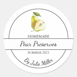 Simple Étiquette de réserve de poires fait maison