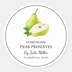 Simple Étiquette de réserve de poires fait maison