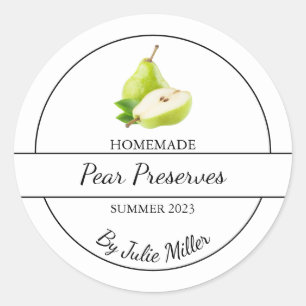 Simple Étiquette de réserve de poires fait maison