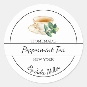 Simple Étiquette de thé à la menthe maison