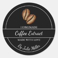 Simple Étiquette d'extraction de café fait maison