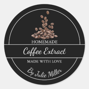 Simple Étiquette d'extraction de café fait maison
