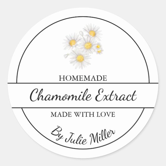 Simple Étiquette d'extraction de camomille fait ma (Devant)