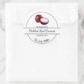 Simple Étiquette d'oignons rouges cuits maison (Sac)