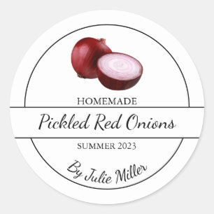 Simple Étiquette d'oignons rouges cuits maison