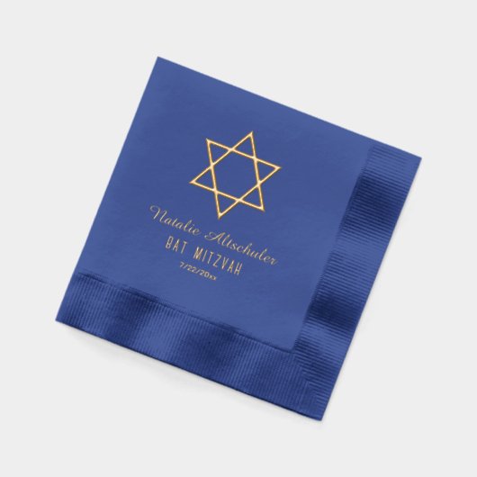 Simple étoile élégante de David #4 Bar Mitzvah Bat (Gauche)