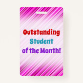Simple "Étudiant exceptionnel du mois !" Badge (Devant)
