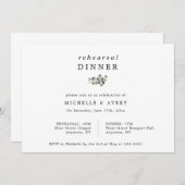Simple Eucalyptus Chic Rehearsdîner Invitation (Devant / Derrière)
