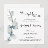 Simple Eucalyptus Élégance - Invitation de dîner d (Devant / Derrière)