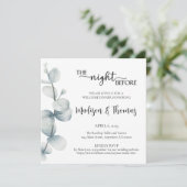 Simple Eucalyptus Élégance - Invitation de dîner d (Debout devant)