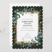 Simple Eucalyptus Greenery Wedding Invitation Kaart (Voorkant / Achterkant)