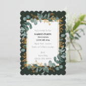 Simple Eucalyptus Greenery Wedding Invitation Kaart (Staand voorkant)