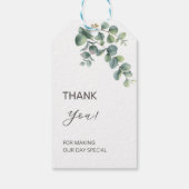 Simple Eucalyptus Leave  Wedding  Cadeaulabel (Achterkant)
