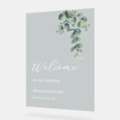Simple Eucalyptus Leave Wedding Welcome (Angle)