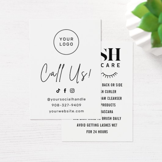 Simple Eyelash Extensions Lash carte de post-soins (Bureau)