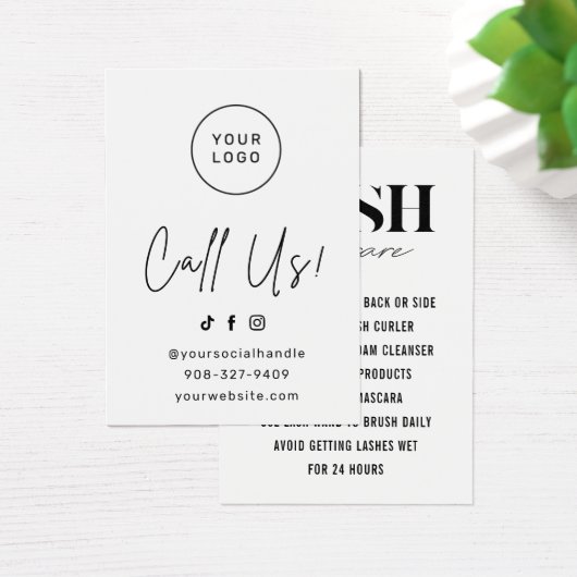 Simple Eyelash Extensions Lash carte de post-soins (Bureau)