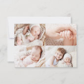 Simple Faire-part bébé Élégant Collage photo (Dos)