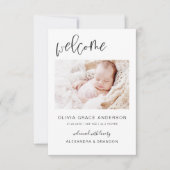 Simple Faire-part bébé photo Collage moderne (Devant)