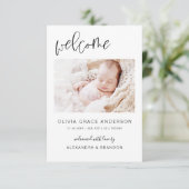 Simple Faire-part bébé photo Collage moderne (Debout devant)