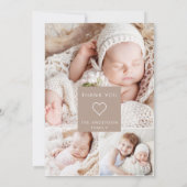 Simple Faire-part bébé photo Collage moderne (Dos)