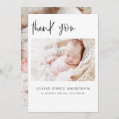 Simple Faire-part bébé photo Collage moderne (Devant / Derrière)