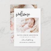 Simple Faire-part bébé photo Collage moderne (Devant / Derrière)