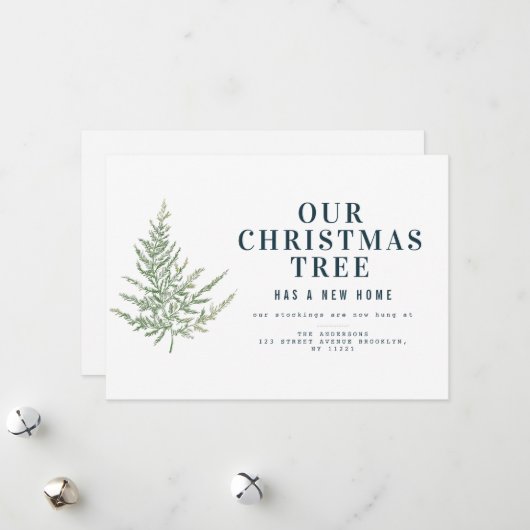 simple faire-part de déménagement de vacances de f (Devant/Arrière en situation)