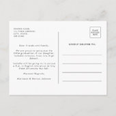 Simple Faire-part de diplôme du secondaire rétro (Dos)