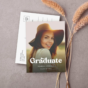 Simple Faire-part de diplôme du secondaire rétro