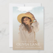 Simple Faire-part de diplôme en photo complète (Devant)