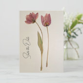 Simple Faire-Part de Fleur Sauvage (Debout devant)