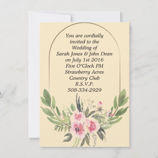 simple faire-part de mariage (Devant)