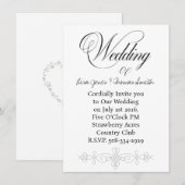 simple faire-part de mariage (Devant / Derrière)