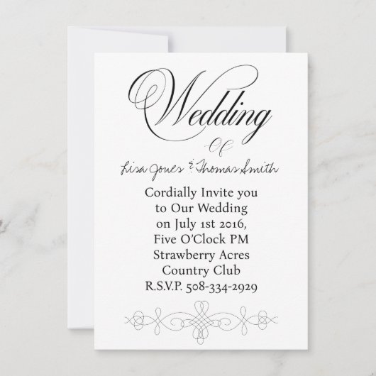 simple faire-part de mariage (Devant)