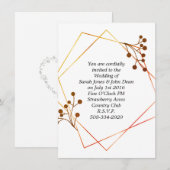 simple faire-part de mariage (Devant / Derrière)