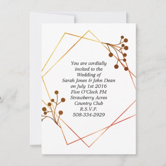 simple faire-part de mariage (Devant)