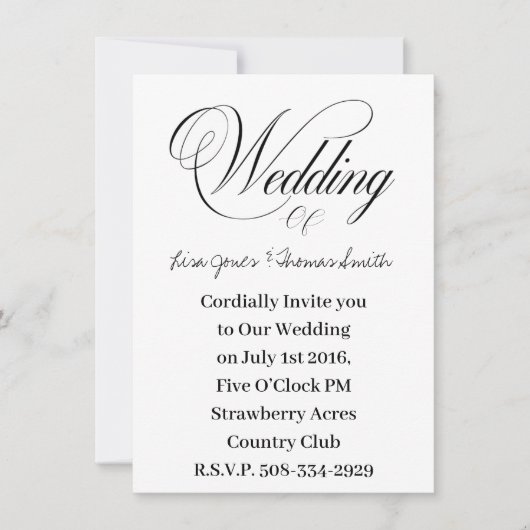 simple faire-part de mariage (Devant)
