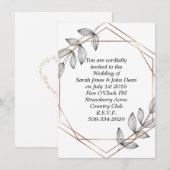 simple faire-part de mariage (Devant / Derrière)