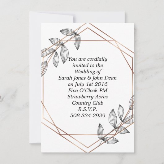 simple faire-part de mariage (Devant)
