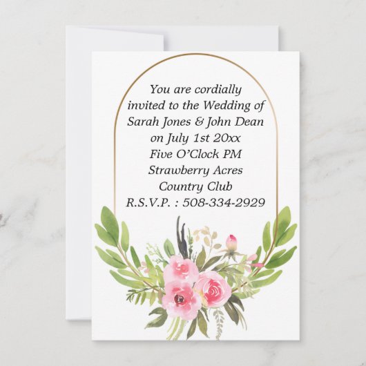 simple faire-part de mariage (Devant)