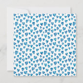 Simple Faire-part de mariage bleu à conserver (Dos)
