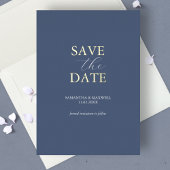 Simple Faire-Part de Mariage Bleu Marine
