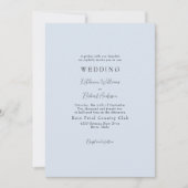 Simple Faire-Part de Mariage Bleu Poussiéreux Sans (Devant)